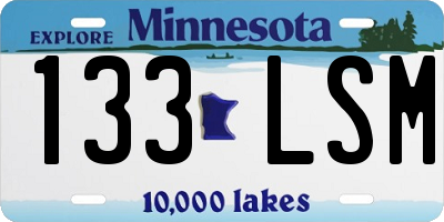 MN license plate 133LSM