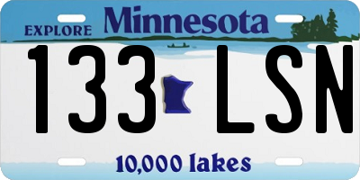MN license plate 133LSN