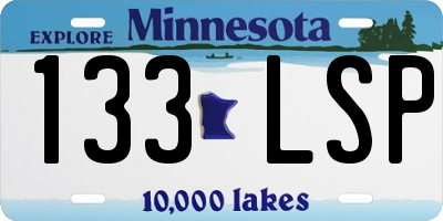 MN license plate 133LSP