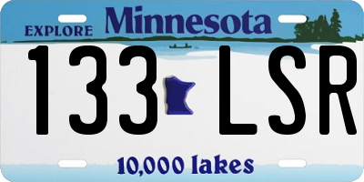 MN license plate 133LSR