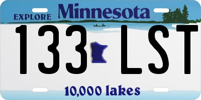 MN license plate 133LST