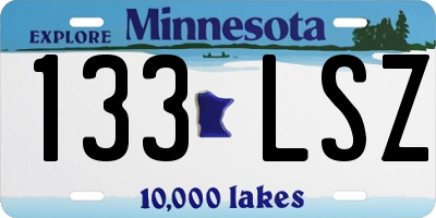 MN license plate 133LSZ