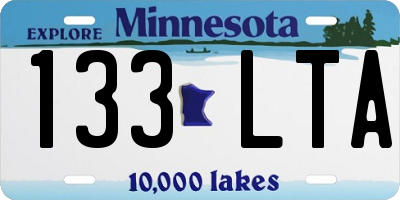 MN license plate 133LTA