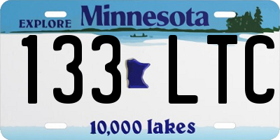 MN license plate 133LTC
