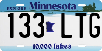MN license plate 133LTG
