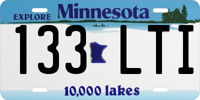 MN license plate 133LTI