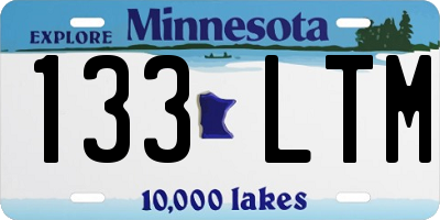 MN license plate 133LTM