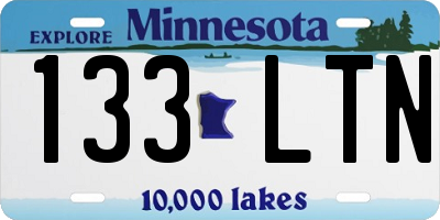 MN license plate 133LTN