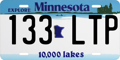 MN license plate 133LTP