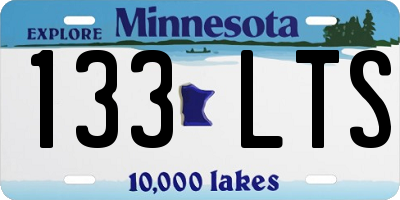 MN license plate 133LTS