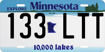 MN license plate 133LTT