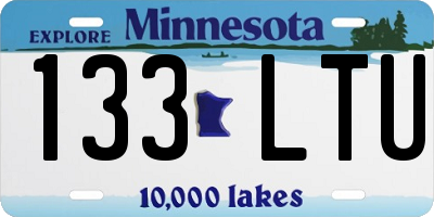 MN license plate 133LTU