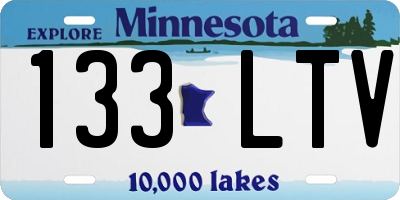 MN license plate 133LTV