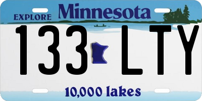 MN license plate 133LTY