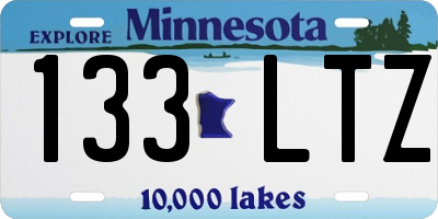 MN license plate 133LTZ