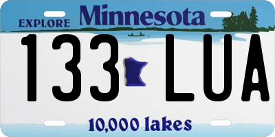MN license plate 133LUA