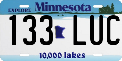 MN license plate 133LUC