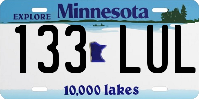MN license plate 133LUL