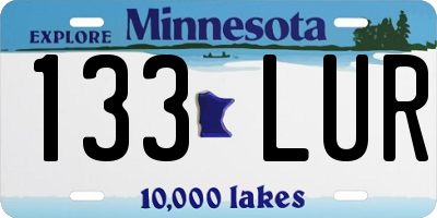 MN license plate 133LUR