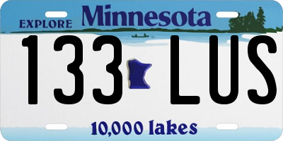 MN license plate 133LUS