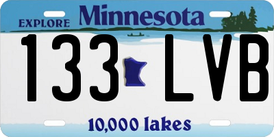 MN license plate 133LVB
