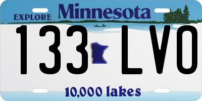 MN license plate 133LVO