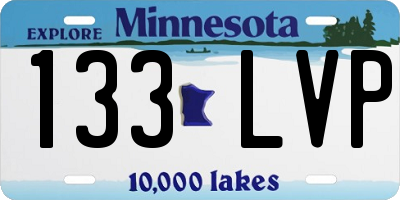 MN license plate 133LVP