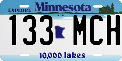 MN license plate 133MCH