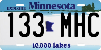 MN license plate 133MHC