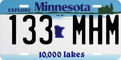 MN license plate 133MHM