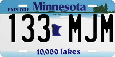 MN license plate 133MJM