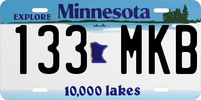 MN license plate 133MKB