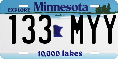 MN license plate 133MYY