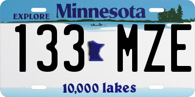 MN license plate 133MZE
