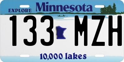 MN license plate 133MZH