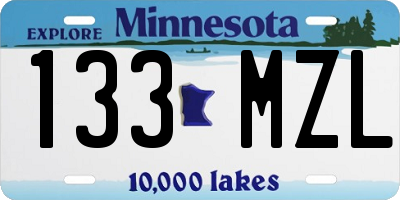 MN license plate 133MZL