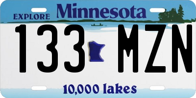 MN license plate 133MZN