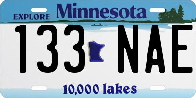 MN license plate 133NAE