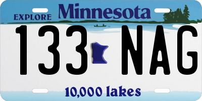 MN license plate 133NAG
