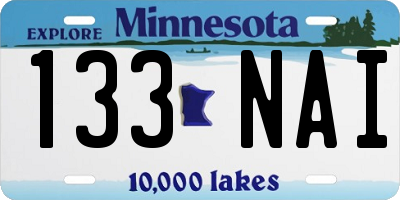 MN license plate 133NAI