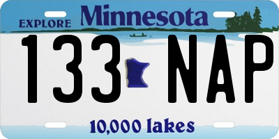 MN license plate 133NAP