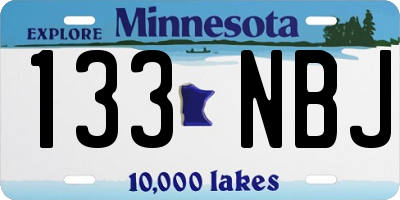 MN license plate 133NBJ