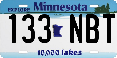 MN license plate 133NBT