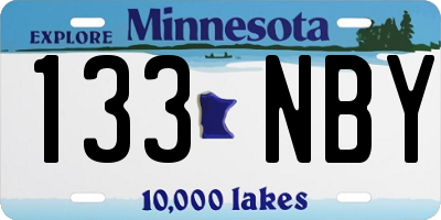 MN license plate 133NBY