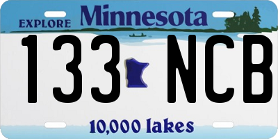 MN license plate 133NCB