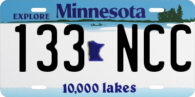 MN license plate 133NCC