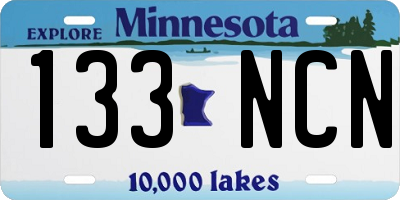 MN license plate 133NCN