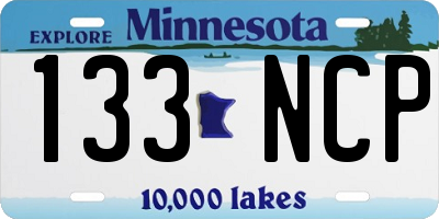 MN license plate 133NCP