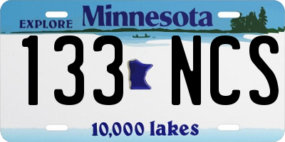 MN license plate 133NCS
