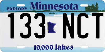MN license plate 133NCT
